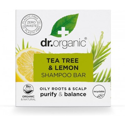 Champú Sólido Arbol del Te y limon 75 g de Dr.Organic Doctor Organic DRO-84794 Jabones y Geles Naturales salud.bio