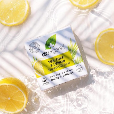 Champú Sólido Arbol del Te y limon 75 g de Dr.Organic Doctor Organic DRO-84794 Jabones y Geles Naturales salud.bio