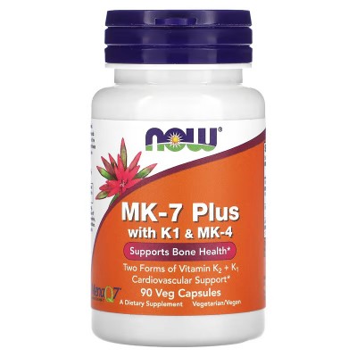 MK-7 Plus con K1 y MK-4, 90 cápsulas vegetales de NOW Foods NOW Foods NOW-00997 Vitamina A y D salud.bio