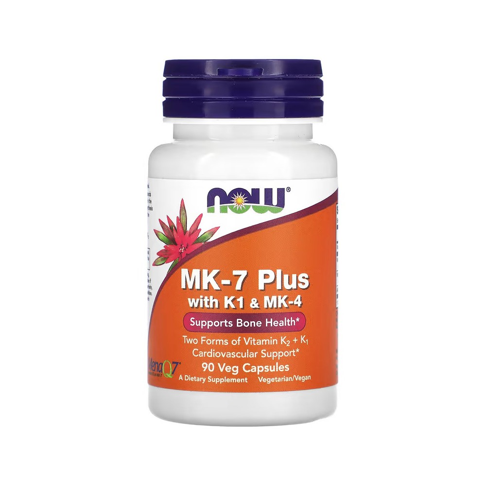MK-7 Plus con K1 y MK-4, 90 cápsulas vegetales de NOW Foods NOW Foods NOW-00997 Vitamina A y D salud.bio