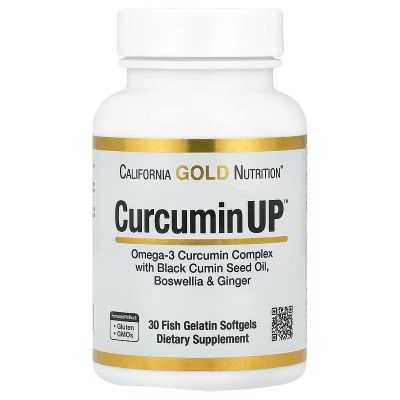 CurcuminUP, Complejo de curcumina y omega-3 (movilidad y el bienestar articular) 30 Perlas de California Gold Nutrition Calif...