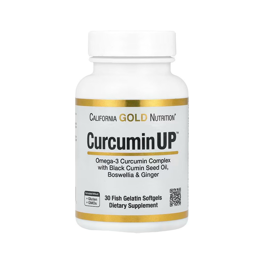 CurcuminUP, Complejo de curcumina y omega-3 (movilidad y el bienestar articular) 30 Perlas de California Gold Nutrition Calif...