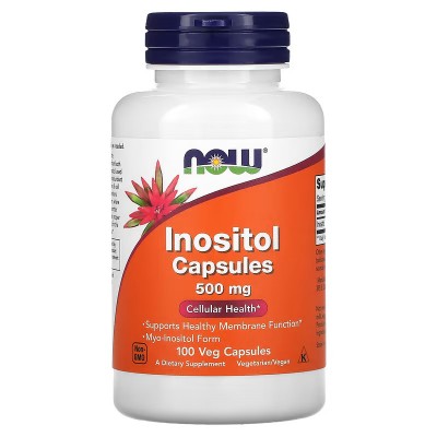 Inositol en cápsulas, 500 mg, 100 cápsulas vegetales de NOW Foods NOW Foods NOW-00475 Vitamina B salud.bio