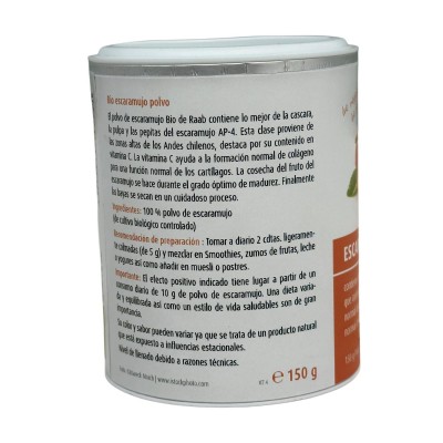 Escaramujo Bio en Polvo, 150 g de Raab Vitalfood Raab Vitalfood RAA-86095 Vitamina C salud.bio