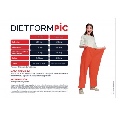 DIETFORMPIC 30 cápsulas de Dietmed Dietmed DIE-10928 Control de Peso salud.bio