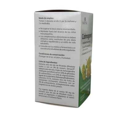 Calmogene® ó Rhodiola Complex® (Rhodiola rosea, Ashwaganda, Schizandra) 60 Cápsulas de Natysal Natysal  Estados emocionales, ...