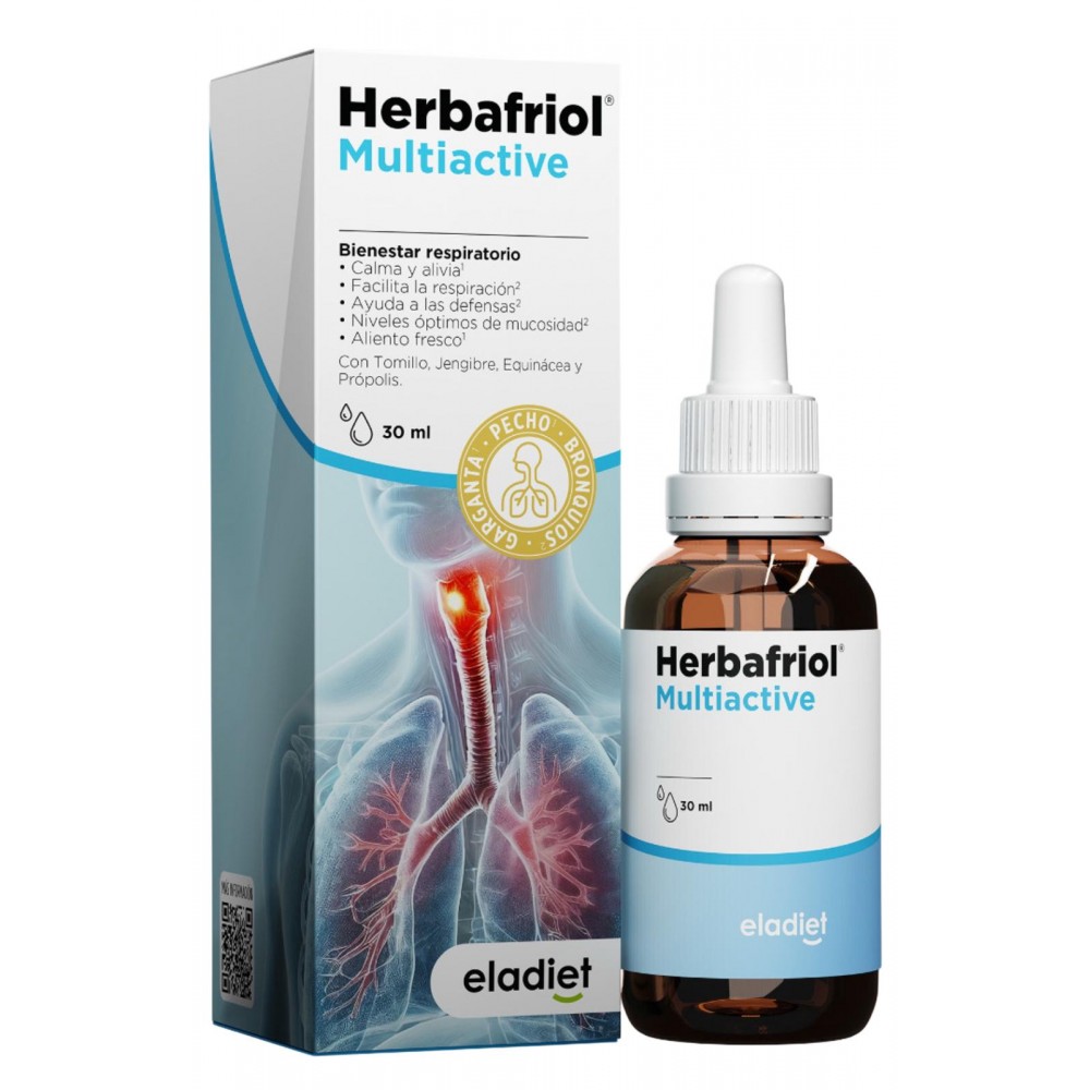 Herbafriol Multiactive en gotas 30ml de eladiet ELADIET Elaborados Dieteticos, s.a. ELA-21817 Acción benéfica garganta y pech...