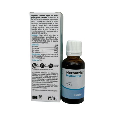 Herbafriol Multiactive en gotas 30ml de eladiet ELADIET Elaborados Dieteticos, s.a. ELA-21817 Acción benéfica garganta y pech...