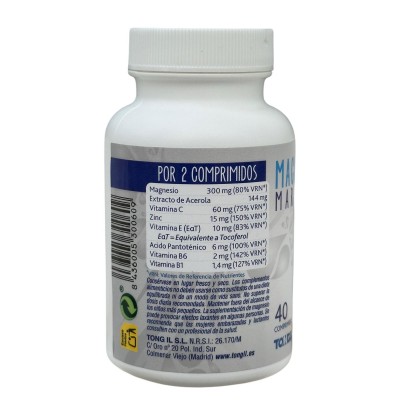 Magnesio Marino 40 Comprimidos de TonGil Tongil B05 Suplementos Minerales  salud.bio