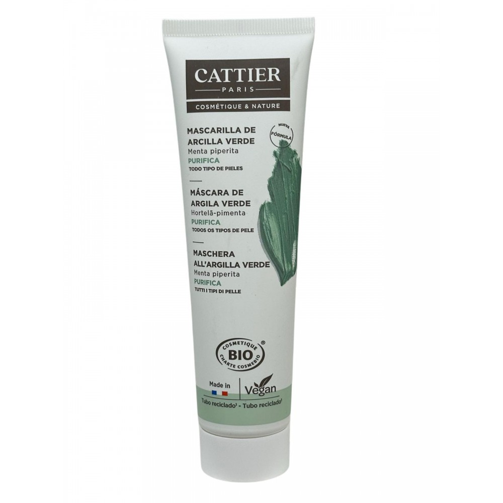 CATTIER Mascarilla Arcilla Verde (Piel grasa) 100ml Cattier CAT011 Cosmética Natural salud.bio