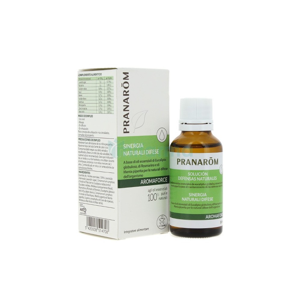 Aromaforce Solución Defensas Naturales Pranarom 30 ml. Pranarom  Acéites esenciales salud.bio