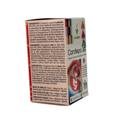CARDIEPA, Refuerzo cardiovascular, 60 Perlas de Novadiet Novadiet NOV-10042 Sistema circulatorio salud.bio