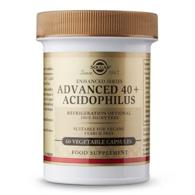 PROBIÓTICO Avanzado 40 Plus Acidophilus (Advanced 40+ Acidophilus 60 cápsulas) de solgar Solgar SOL-00777 Ayudas aparato Dige...