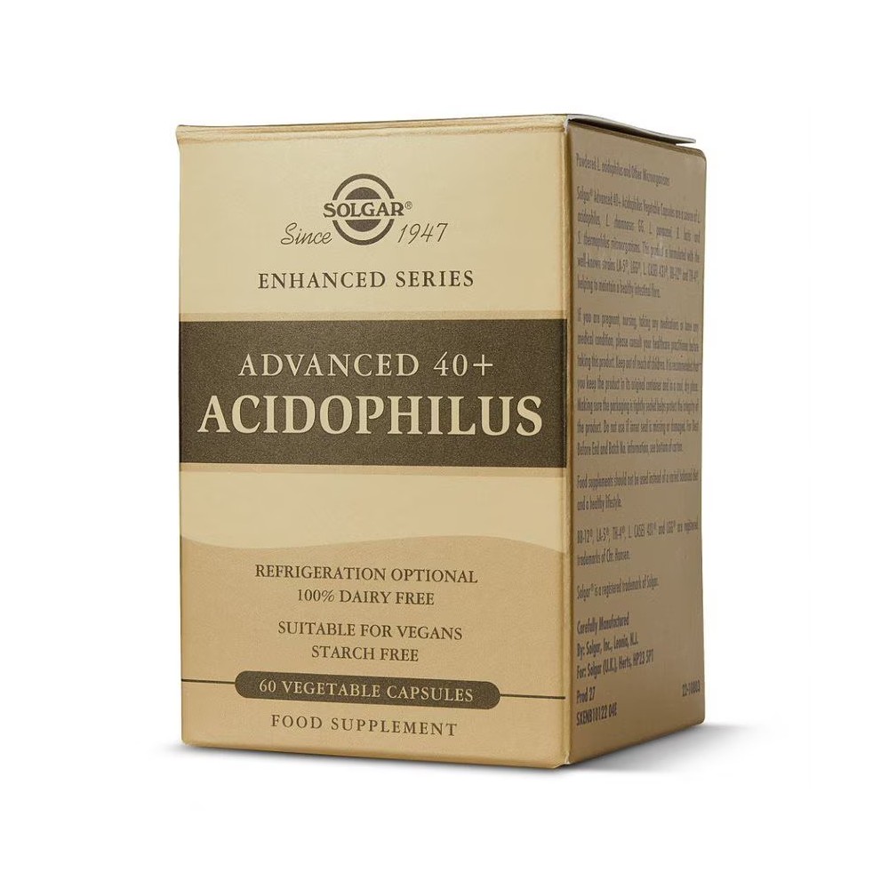 PROBIÓTICO Avanzado 40 Plus Acidophilus (Advanced 40+ Acidophilus 60 cápsulas) de solgar Solgar SOL-00777 Ayudas aparato Dige...