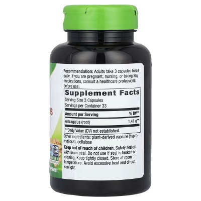 Astragalus Root, 1.410 mg. 100 Cápsulas Vegetales de Nature's Way Nature`s Way NWY-10180 Sistema inmunitario salud.bio