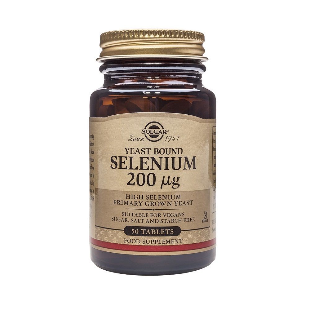 Selenio 200 µg (Sin levadura) 50 ó 100 ó 250 Comprimidos de Solgar Solgar  Vitaminas y Minerales salud.bio