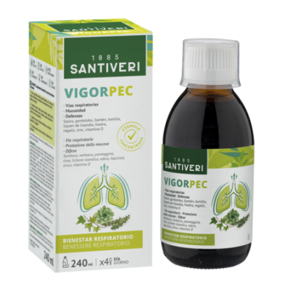Vigor-pec jarabe 240ml. de Santiveri Santiveri  SAN-00149 Acción benéfica garganta y pecho salud.bio