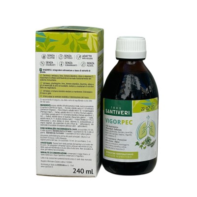 Vigor-pec jarabe 240ml. de Santiveri Santiveri  SAN-00149 Acción benéfica garganta y pecho salud.bio