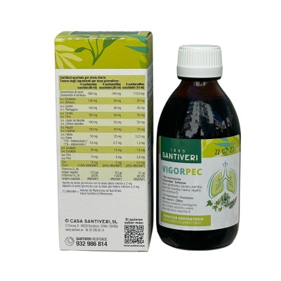 Vigor-pec jarabe 240ml. de Santiveri Santiveri  SAN-00149 Acción benéfica garganta y pecho salud.bio
