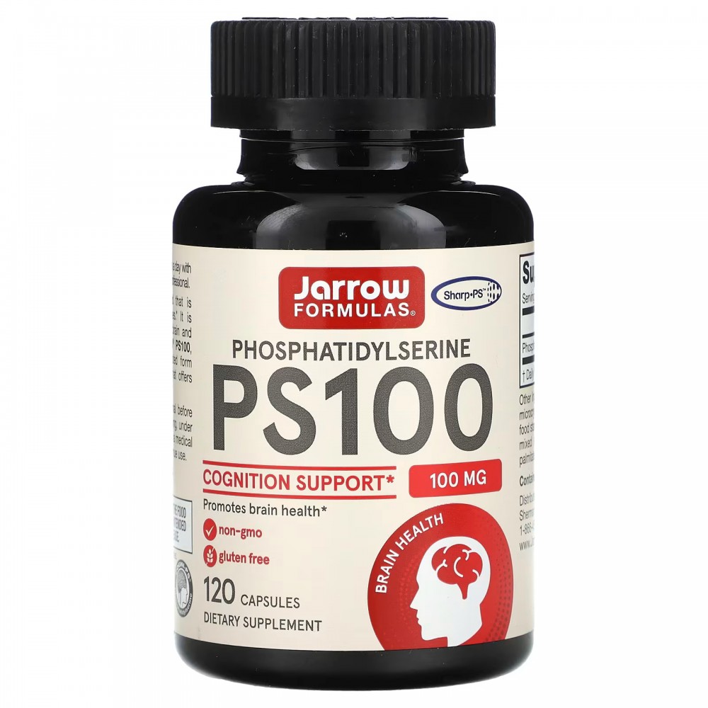 PS 100, Fosfatidilserina, 100 mg, 120 cápsulas de Jarrow Formulas Jarrow Formula JRW-16020 Memoria salud.bio