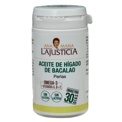 Aceite de Hígado de Bacalao 90 perlas de Ana Maria Lajusticia Ana Maria LaJusticia ANA-68026 Ayudas niveles Colesterol y Trig...
