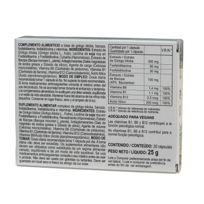 Ginkgo COMPLEX 30 Cápsulas de Integralia INTEGRALIA INT-54490 Sénior y Tercera Edad salud.bio