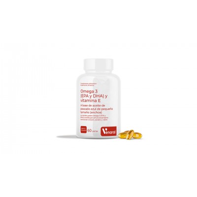 Omega 3 (EPA y DHA) y vitamina E 60 perlas de 1.408 mg de Herbora Herbora HER-H21001 Sistema cardiovascular salud.bio