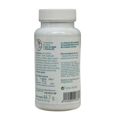 GABA + VITAMINA B6 en 60 cápsulas de PLANTIS Artesania Agrícola PLA-038347 Estados emocionales, ansiedad, estrés, depresión, ...