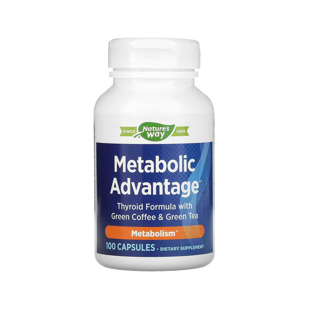 Ventaja metabólica, Metabolismo y Tiroides, 100 cápsulas de Nature's Way Nature`s Way EMT-04351 Tiroides salud.bio