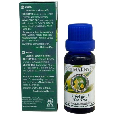 Aceite Esencial de Árbol del Té 15ml de MARNYS Marnys AA026 Aceites esenciales uso interno salud.bio