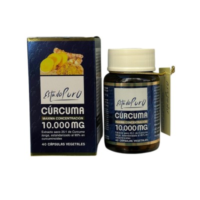 Cúrcuma 10.000 mg 40 ó 80 cápsulas Estado Puro de Tongil Tongil TOM-30157-30185 Suplementos Naturales acción Analgesica, Anti...