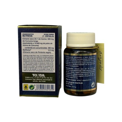 Cúrcuma 10.000 mg 40 ó 80 cápsulas Estado Puro de Tongil Tongil TOM-30157-30185 Suplementos Naturales acción Analgesica, Anti...