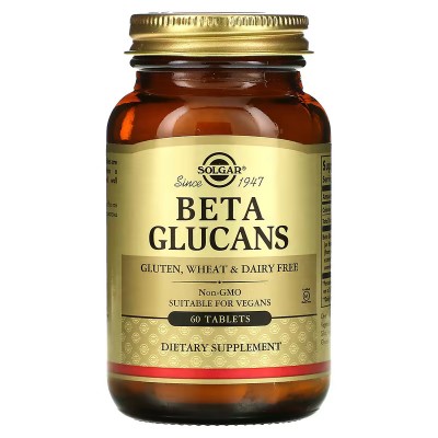 Beta Glucanos 60 Tabletas de Solgar SOLGAR SOL-00235 Sistema inmunitario salud.bio