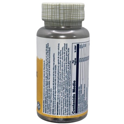 Methyl B Complex 50 (Vitaminas B Activadas) en 60 Cápsulas Vegetales de Solaray SOLARAY SOL-96726 Vitamina B salud.bio