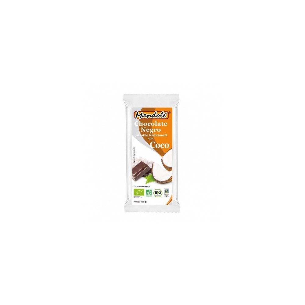 Chocolate negro BIO con Coco (60% cacao) en tableta 100 grs Mandolé 3505052723 Alimentación salud.bio