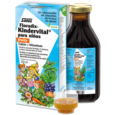 Salus Floradix-Kindervital fruity para niños Salus SAL-33557 Vitaminas y Multinutrientes salud.bio