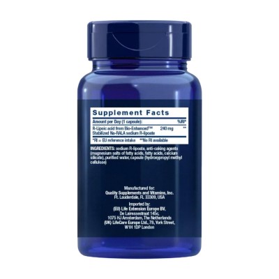 Super R-Lipoico Acido (R-Lipoic Acid) 240mg de Life Extension Life Extension LIF-297137 Complementos Alimenticios (Suplemento...