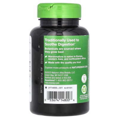 Raíz de malvavisco, 960 mg, 100 cápsulas veganas de Nature's Way Nature`s Way NWY-14800 Sistema inmunitario salud.bio