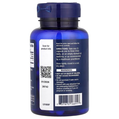 Glicina 1000mg 100 Cápsulas de Life Extension Life Extension LIF-16691 Aminoácidos salud.bio