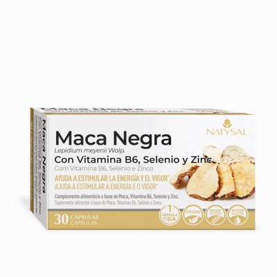 Maca Negra con B6, Selenio y Zinc 30 cápsulas de Natysal Natysal NAT-13717 Salud Sexual y Fertilidad salud.bio