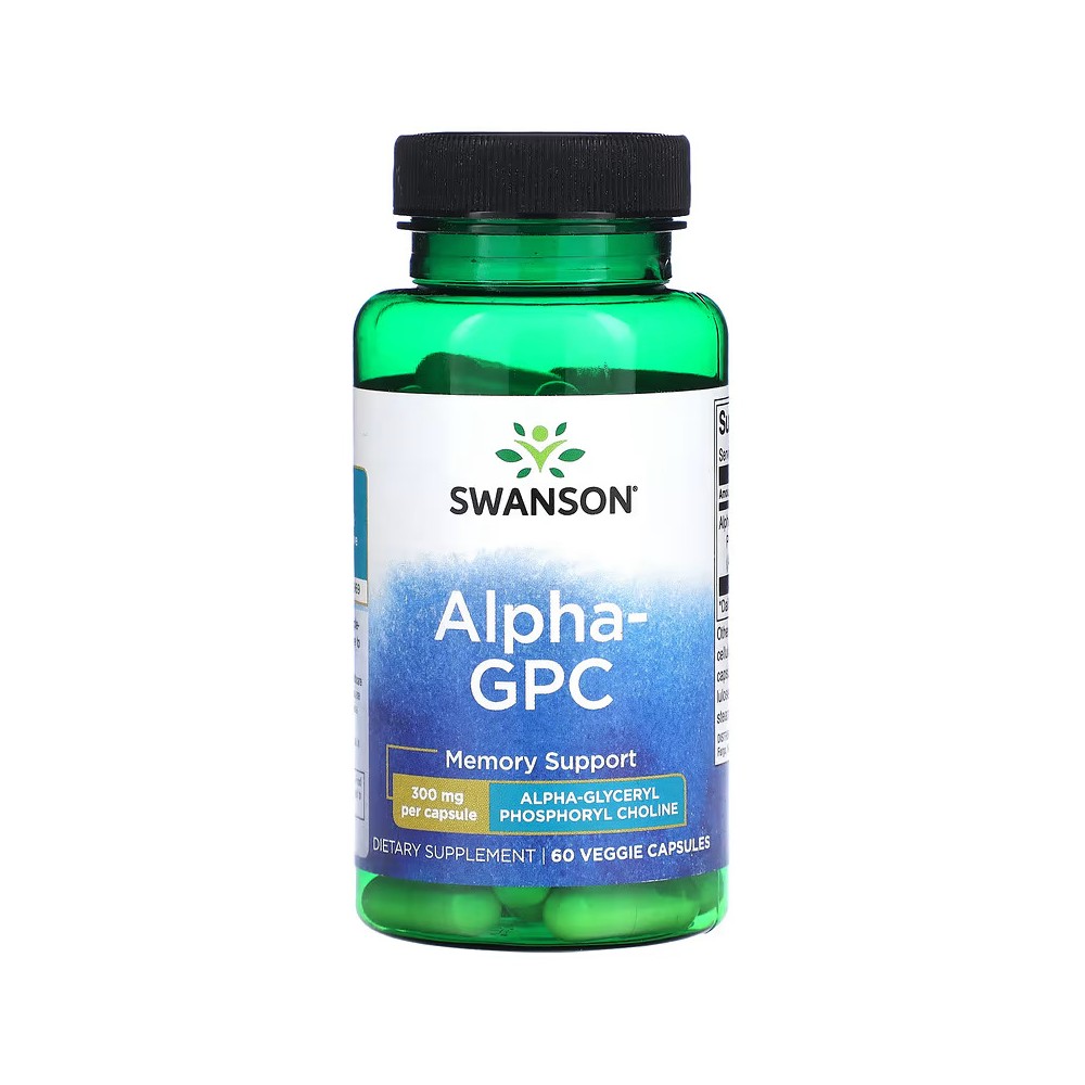 Alfa GPC 300 mg 60 cápsulas vegetales de Swanson Swanson SWV-21035 Ayuda Funcion Celebral salud.bio