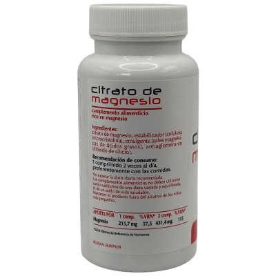 Citrato de Magnesio 60 comprimidos de Plantis Artesania Agrícola PLA-03841 Suplementos Minerales  salud.bio