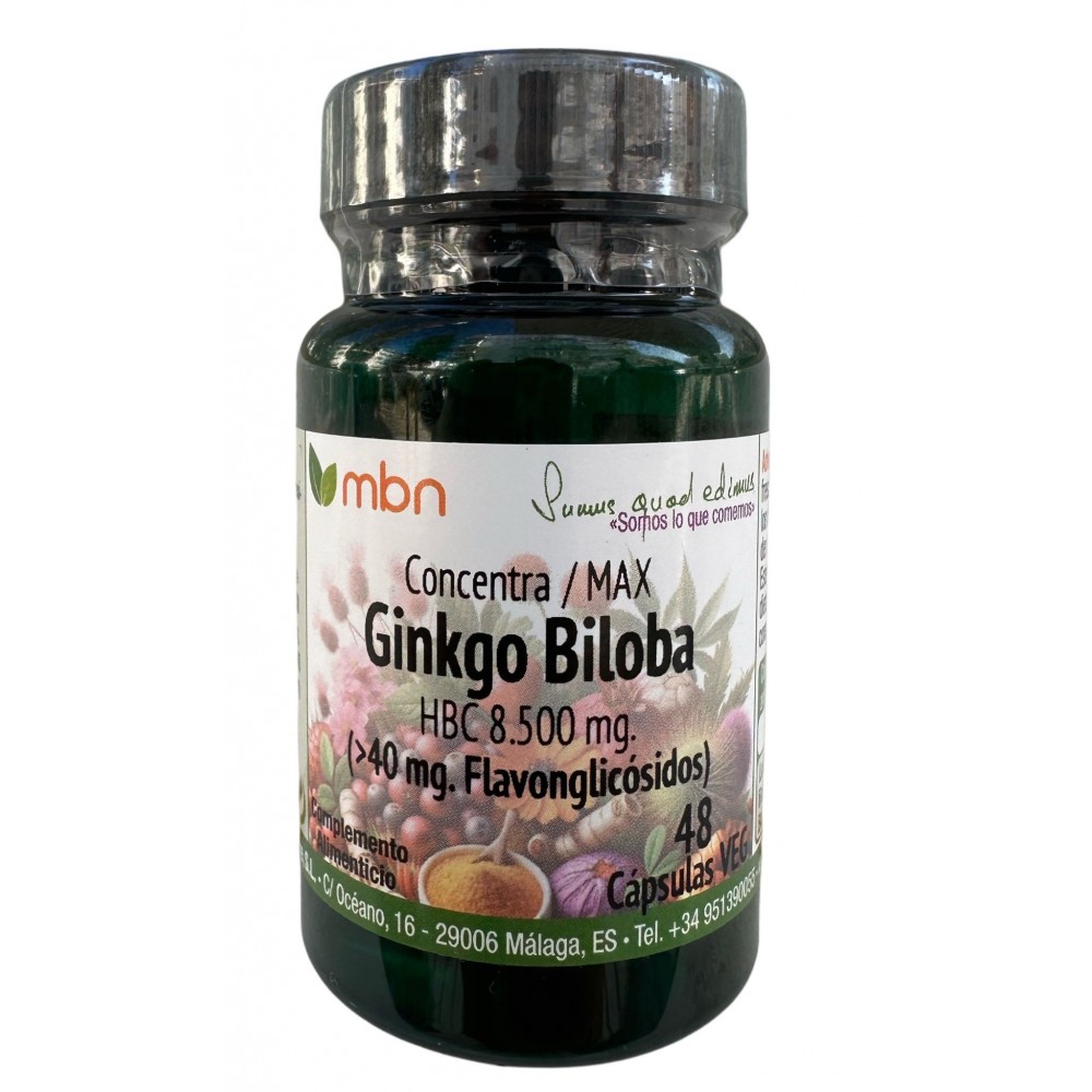 Ginkgo Biloba Concentrado Max 8500mg de Manabios Manabios MAN-37033 Sistema circulatorio salud.bio