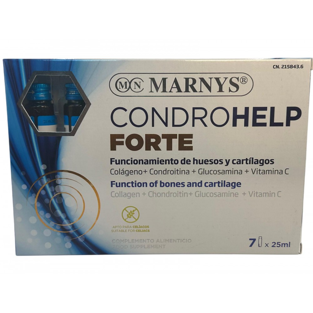 Condrohelp Forte 7 Viales de 25ml de Marnys Marnys MNV817 Articulaciones, Huesos, Tendones y Musculos, componen el Aparato Lo...