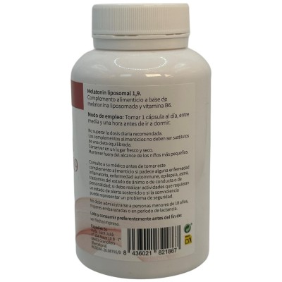 MELATONINA Liposomal 1,9mg + B6 (120 Cápsulas) de Espadiet Espadiet ESP-82186 insomnio y descanso salud.bio