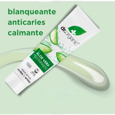 Pasta Dental de Aloe Vera encías sensibles 100ml Dr Organic Doctor Organic DR00115 Dentrificos , Pasta de Dientes salud.bio