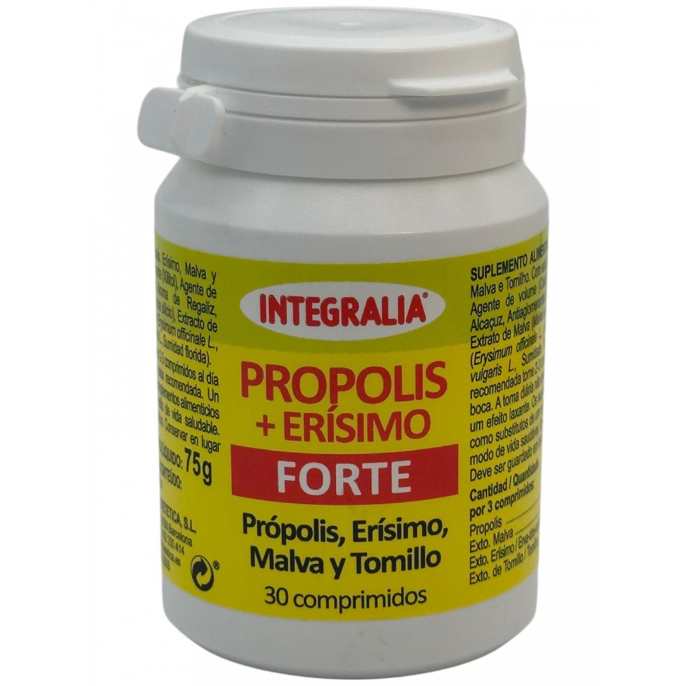 Própolis + Erísimo Forte 30 comprimidos de Integralia INTEGRALIA INT-54552 Sistema inmunitario salud.bio