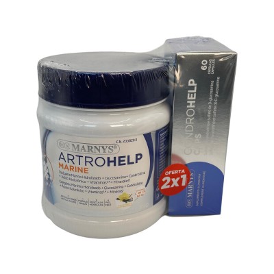 Pack 2x1 Artrohelp Marine 350g + Condrohelp CAPS de Marnys Marnys PACKMNP802MN830 Articulaciones, Huesos, Tendones y Musculos...