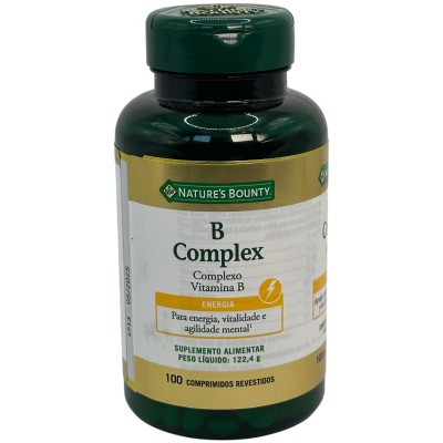 B Complex Complejo Vitamina B 100 comprimidos de Nature's Bounty Nature'S Bounty NRT-59093 Vitamina B salud.bio