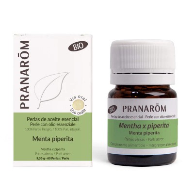 Aceite Esencial en 60 Perlas de Menta Piperita - Bio de Pranarôm Pranarom PRA-55650 Aceites esenciales uso interno salud.bio